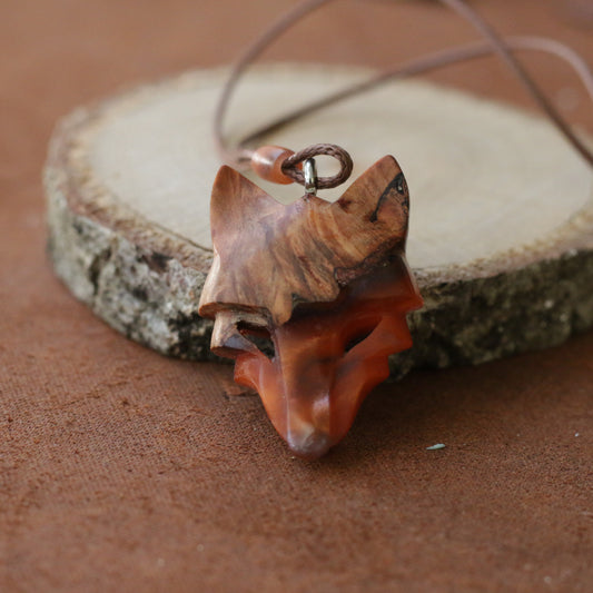 Fall Wolf Mini Necklace