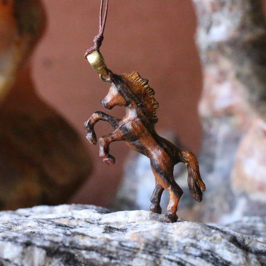 Oud Horse Necklace
